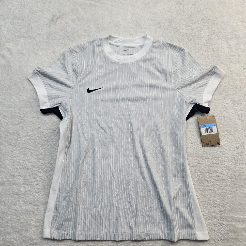 Nike ADV Vapor V Jersey Dri-FIT Women's M Soccer FZ9278 White Gray Short Sleeve